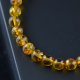 Cognac round beads amber bracelet